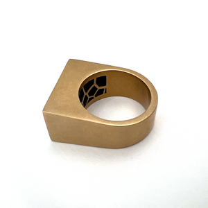 Voronoi Peaks Rectangular Signet Ring Erika Novak