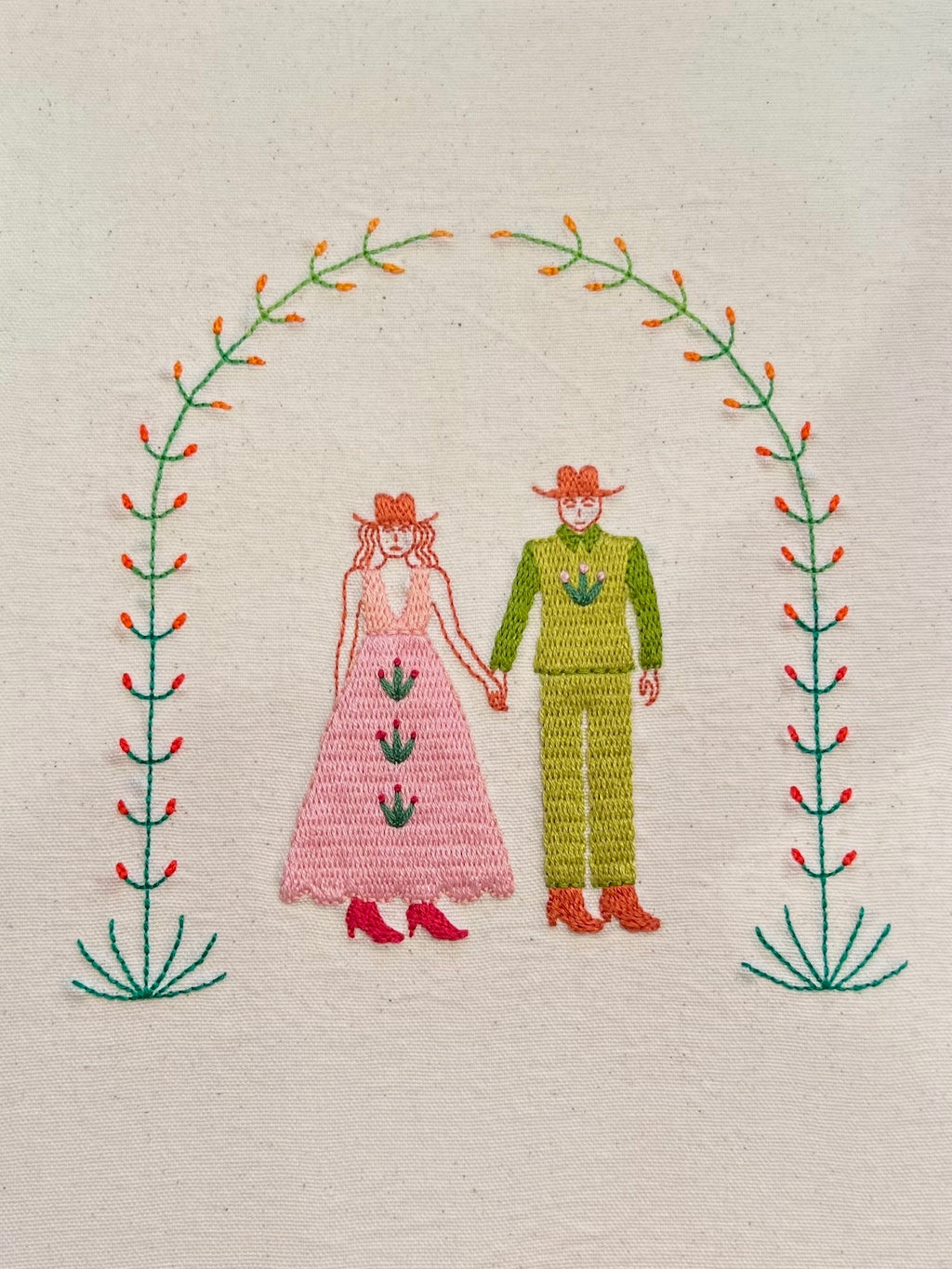 Petal Pink And Olive Green Jane Reichle