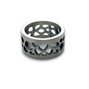 Veering Voronoi Round Pattern Band Ring Erika Novak