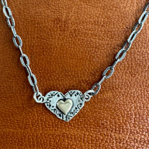 Tiny Silver 14k Heart Necklace Margaret Sullivan