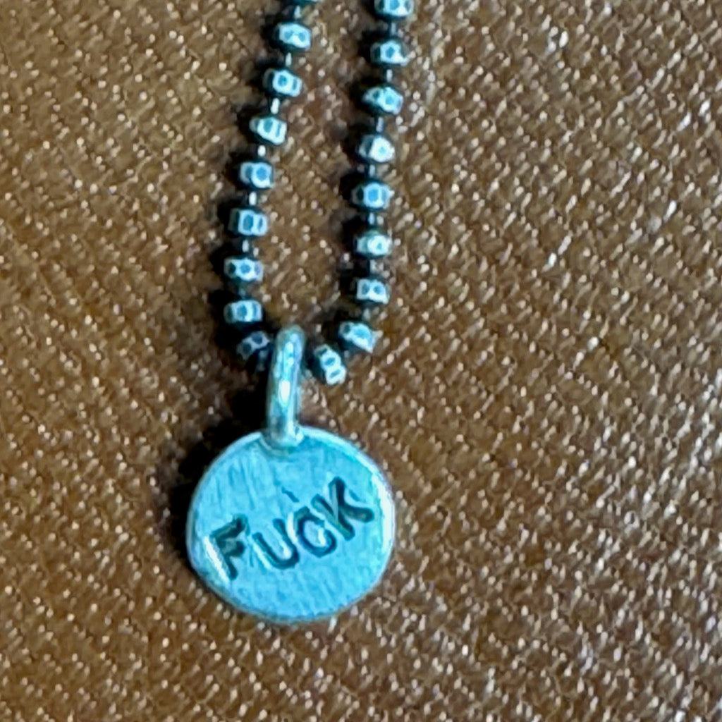 Tiny FUCK Necklace Margaret Sullivan