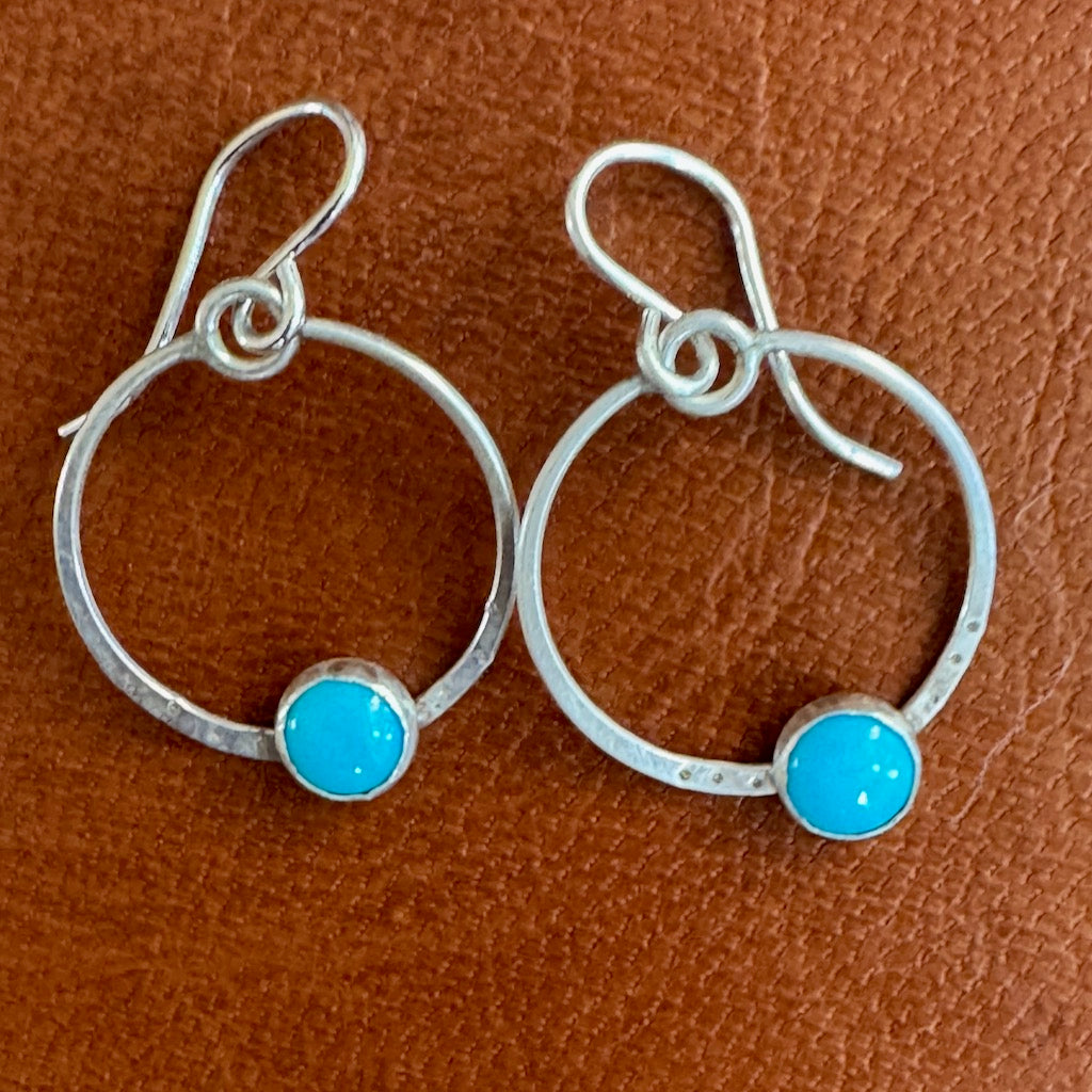 Turquoise Hoop Earrings Margaret Sullivan