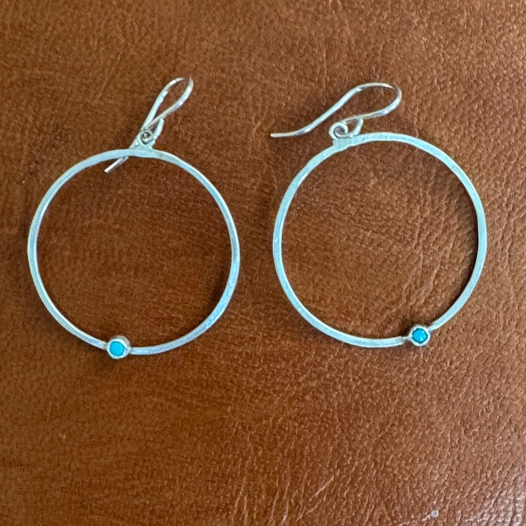 Skinny Hoop w/Turquoise Earrings Margaret Sullivan