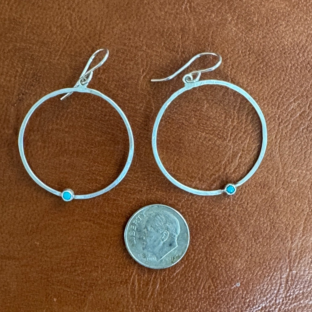 Skinny Hoop w/Turquoise Earrings Margaret Sullivan